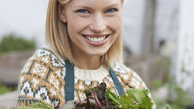 Blonde-Woman-Happy-Produce-Lettuce-Harvest