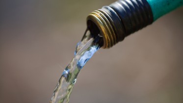 water from a hose